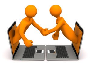 Laptops Handshake